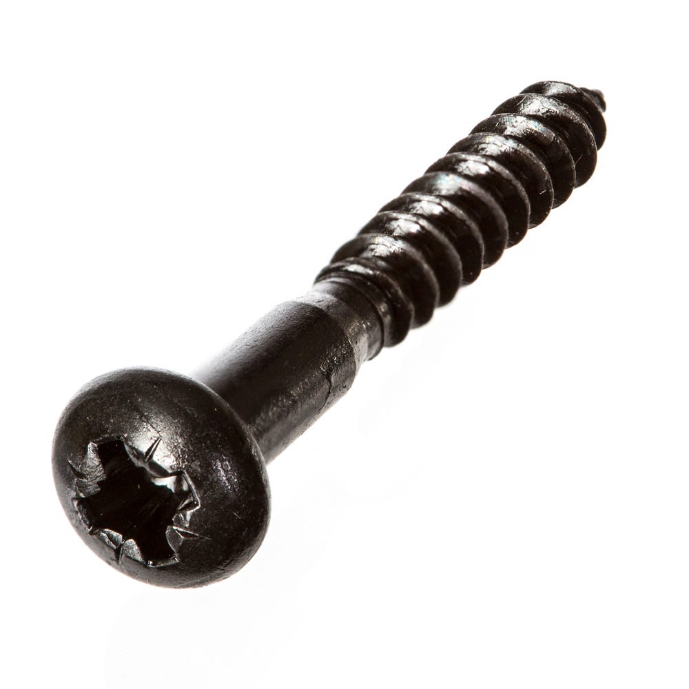 Steel Woodscrew Black Japanned